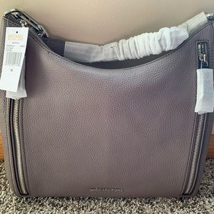 Michael Kors Women's Gray Pebbled Leather Shoulder Bag